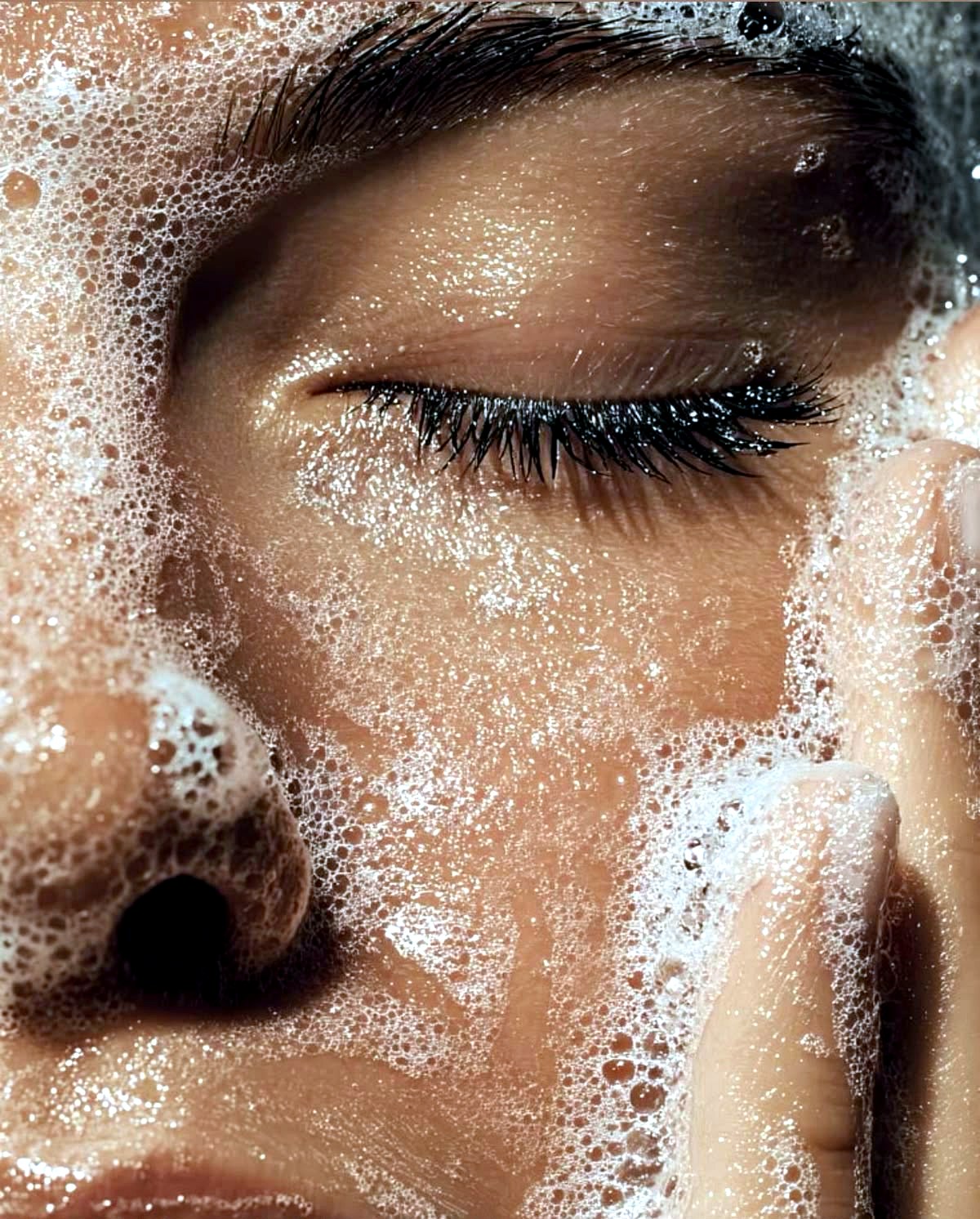 Detalle de piel hidratada tras el tratamiento facial